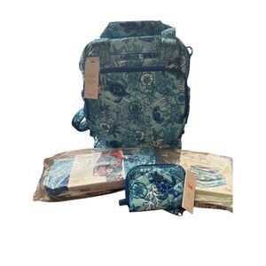 LUG Ranger XL Overnight Tote/Backpack /Wallet /Packing Cubes NWT Sealife Blue